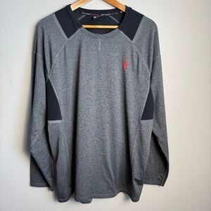 Spyder Active Men's Long Sleeve Pullover Activewear T-Shirt Gray‎ Size X-Large